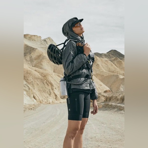 MAAP x The Arrivals Alt Road Jacket - Grey, Hooded Packable Quilted, Side Zips - Picture 10 of 12